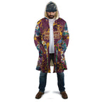 Brisbane Broncos Cloak Tropical Hibiscus Floral Pattern With Maroon And Yellow Accents