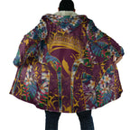 Brisbane Broncos Cloak Tropical Hibiscus Floral Pattern With Maroon And Yellow Accents