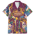 Brisbane Broncos Family Matching Mermaid Dress and Hawaiian Shirt Tropical Hibiscus Floral Pattern With Maroon And Yellow Accents