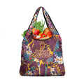 Brisbane Broncos Grocery Bag Tropical Hibiscus Floral Pattern With Maroon And Yellow Accents