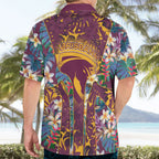 Brisbane Broncos Hawaiian Shirt Tropical Hibiscus Floral Pattern With Maroon And Yellow Accents
