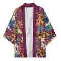 Brisbane Broncos Kimono Tropical Hibiscus Floral Pattern With Maroon And Yellow Accents
