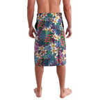 Brisbane Broncos Lavalava Tropical Hibiscus Floral Pattern With Maroon And Yellow Accents