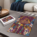 Brisbane Broncos Puzzle Tropical Hibiscus Floral Pattern With Maroon And Yellow Accents