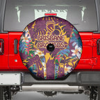 Brisbane Broncos Spare Tire Cover Tropical Hibiscus Floral Pattern With Maroon And Yellow Accents