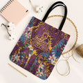 Brisbane Broncos Tote Bag Tropical Hibiscus Floral Pattern With Maroon And Yellow Accents
