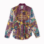 Brisbane Broncos Women Casual Shirt Tropical Hibiscus Floral Pattern With Maroon And Yellow Accents