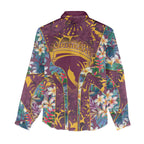 Brisbane Broncos Women Casual Shirt Tropical Hibiscus Floral Pattern With Maroon And Yellow Accents