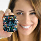 Cronulla-Sutherland Sharks AirPods Case Tropical Island Floral Pattern With Black And Blue Accents