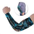 Cronulla-Sutherland Sharks Arm Sleeves Tropical Island Floral Pattern With Black And Blue Accents