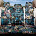 Cronulla-Sutherland Sharks Back Car Seat Cover Tropical Island Floral Pattern With Black And Blue Accents
