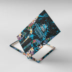 Cronulla-Sutherland Sharks Canvas Wall Art Tropical Island Floral Pattern With Black And Blue Accents