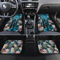 Cronulla-Sutherland Sharks Car Mats Tropical Island Floral Pattern With Black And Blue Accents