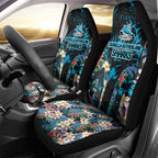 Cronulla-Sutherland Sharks Car Seat Cover Tropical Island Floral Pattern With Black And Blue Accents