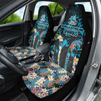 Cronulla-Sutherland Sharks Car Seat Cover Tropical Island Floral Pattern With Black And Blue Accents