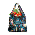 Cronulla-Sutherland Sharks Grocery Bag Tropical Island Floral Pattern With Black And Blue Accents