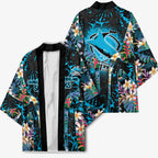 Cronulla-Sutherland Sharks Kimono Tropical Island Floral Pattern With Black And Blue Accents