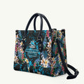 Cronulla-Sutherland Sharks Leather Bag Tropical Island Floral Pattern With Black And Blue Accents