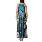 Cronulla-Sutherland Sharks Tank Maxi Dress Tropical Island Floral Pattern With Black And Blue Accents