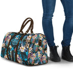 Cronulla-Sutherland Sharks Travel Bag Tropical Island Floral Pattern With Black And Blue Accents