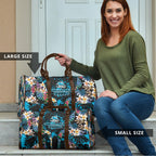 Cronulla-Sutherland Sharks Travel Bag Tropical Island Floral Pattern With Black And Blue Accents