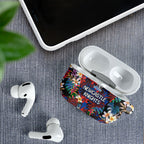 Newcastle Knights AirPods Case Tropical Hibiscus Floral Pattern With Blue And Red Accents