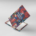 Newcastle Knights Canvas Wall Art Tropical Hibiscus Floral Pattern With Blue And Red Accents