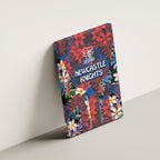 Newcastle Knights Canvas Wall Art Tropical Hibiscus Floral Pattern With Blue And Red Accents
