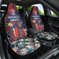 Newcastle Knights Car Seat Cover Tropical Hibiscus Floral Pattern With Blue And Red Accents