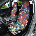 Newcastle Knights Car Seat Cover Tropical Hibiscus Floral Pattern With Blue And Red Accents