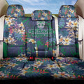 New Zealand Warriors Back Car Seat Cover Tropical Polynesian Floral Pattern With Green And Blue Accents