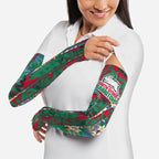 South Sydney Rabbitohs Arm Sleeves Tropical Hibiscus Floral Pattern With Green And Red Accents