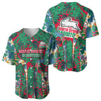 South Sydney Rabbitohs Baseball Jersey Tropical Hibiscus Floral Pattern With Green And Red Accents