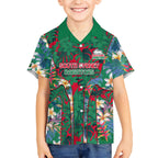 South Sydney Rabbitohs Hawaiian Shirt Tropical Hibiscus Floral Pattern With Green And Red Accents