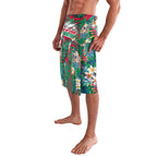 South Sydney Rabbitohs Lavalava Tropical Hibiscus Floral Pattern With Green And Red Accents