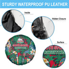 South Sydney Rabbitohs Spare Tire Cover Tropical Hibiscus Floral Pattern With Green And Red Accents