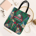 South Sydney Rabbitohs Tote Bag Tropical Hibiscus Floral Pattern With Green And Red Accents