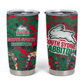 South Sydney Rabbitohs Tumbler Cup Tropical Hibiscus Floral Pattern With Green And Red Accents