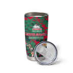 South Sydney Rabbitohs Tumbler Cup Tropical Hibiscus Floral Pattern With Green And Red Accents