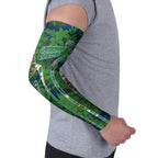 Canberra Raiders Arm Sleeves Tropical Hibiscus Floral Pattern With Green And Navy Accents