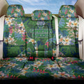 Canberra Raiders Back Car Seat Cover Tropical Hibiscus Floral Pattern With Green And Navy Accents
