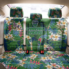 Canberra Raiders Back Car Seat Cover Tropical Hibiscus Floral Pattern With Green And Navy Accents