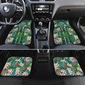 Canberra Raiders Car Mats Tropical Hibiscus Floral Pattern With Green And Navy Accents