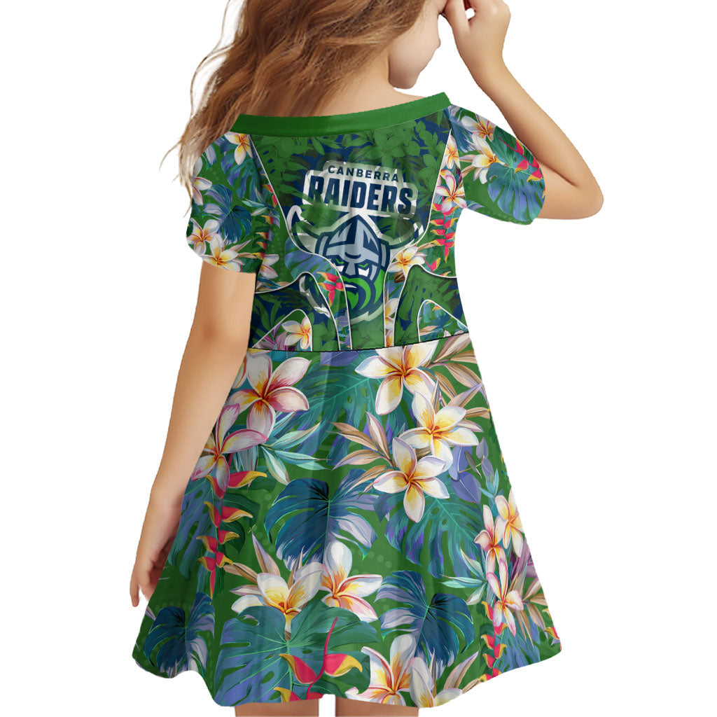 Canberra Raiders Family Matching Tank Maxi Dress and Hawaiian Shirt Tropical Hibiscus Floral Pattern With Green And Navy Accents