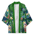 Canberra Raiders Kimono Tropical Hibiscus Floral Pattern With Green And Navy Accents