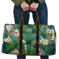 Canberra Raiders Travel Bag Tropical Hibiscus Floral Pattern With Green And Navy Accents