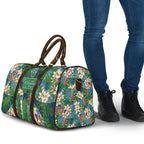 Canberra Raiders Travel Bag Tropical Hibiscus Floral Pattern With Green And Navy Accents