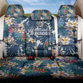 Canterbury-Bankstown Bulldogs Back Car Seat Cover Tropical Hibiscus Floral Pattern With Blue And White Accents