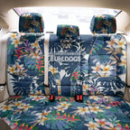 Canterbury-Bankstown Bulldogs Back Car Seat Cover Tropical Hibiscus Floral Pattern With Blue And White Accents