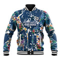 Canterbury-Bankstown Bulldogs Baseball Jacket Tropical Hibiscus Floral Pattern With Blue And White Accents